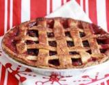 Cherry and blueberry lattice pie