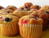 Muffins au miel et fruits rouges sans gluten