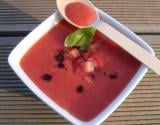 Soupe de fraise et tomate au vinaigre balsamique