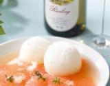 Nage de pamplemousse, sorbet à la fleur de thym et au Riesling d'alsace