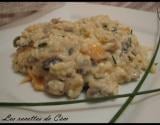 Risotto au saumon fumé et champignons