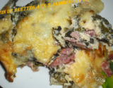 Gratin de blettes et aux 2 jambons et son fromage raclette