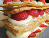 Milles feuilles vanille et fraises