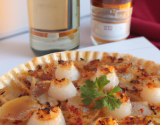 Tarte fine de coquilles Saint-Jacques aux endives caramélisées aux épices