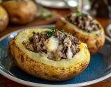 Pommes de terre farcies aux champignons