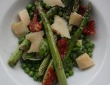 Salade de petit-pois et asperges