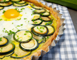 Tarte à la courgette avec comté et œufs