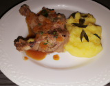 Lapin à la polenta