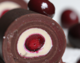 Bûche chocolat / cerises