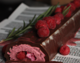 Bûche choco framboise