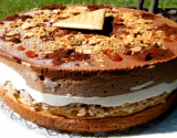 Entremet aux 3 chocolats et caramel