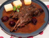 Gibelotte de lapin au vin rouge