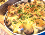 Gratin de pommes de terre et de champignons