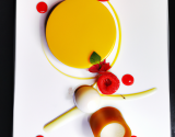 Entremet vanille et coulis gélifié