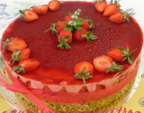 Bavarois fraises pistache