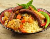 Couscous au poulet et merguez