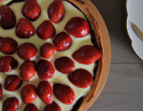 Tarte au chocolat blanc et fraises