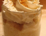 Mousse de pommes - chantilly et poudre de caramel