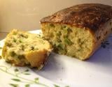 Cake aux courgettes et aux petits pois