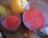 Smoothie fraises bananes et citron 