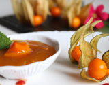 Poulet et sa compotée de physalis