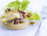 Crumpets façon tartiflette à ma façon, reblochon et lait végétal, recette de Laurence Salomon