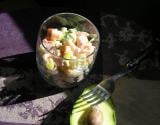 Verrine de tartare de saumon / mangue / avocat