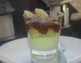 Verrine poire-chocolat-pistache