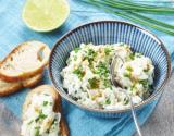 Rillettes de merlu au fromage frais, citron vert et ciboulette