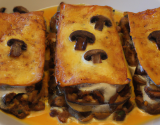 Lasagnes potiron/champignons parfumées au Roquefort