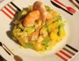 Tartare saumon crevettes mangue