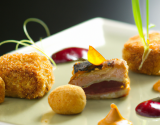 Les bonbons de foie gras de canard et pommes croustillantes