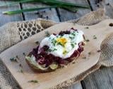 Œufs à la couille d’âne comme une bruschetta