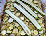 Tarte courgette feta crumble de parmesan