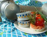 Pressé de faisselle et son tartare de tomates à la ciboulette du jardin au deux Z' Amora