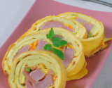 Omelette roulée au jambon