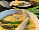 Soupe  aux asperges / poulet