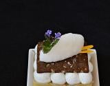 Roquefort Papillon poires croustillant de seigle sorbet au vin jaune