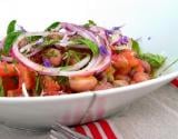 Salade de haricot Borlotti rafraîchie à la tomate