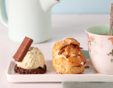 Café gourmand Gavottes, chou vanillé, ice cream sandwich