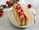 Bûche façon charlotte de Noël aux framboises