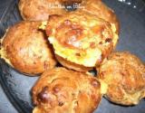 Muffins au jambon, fromage et basilic