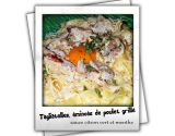 Tagliatelles, émincés de poulet grillé, sauce citron vert menthe