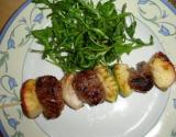 Brochettes de bœuf aux deux pommes