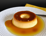 Crème caramel au beurre salé sur confiture de lait