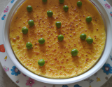 Flans de petits pois au gruyère