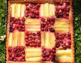 Tarte rhubarbe fruits rouges