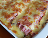 Gratin de torsades à la napolitaine aux dés de jambon