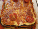 Lasagnes aux aubergines oignons et tomates