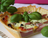 Quiche au jambon et basilic